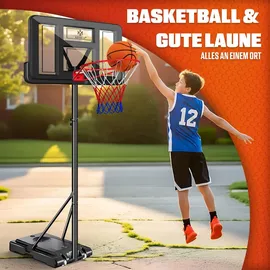 Kesser Basketballkorb 160-210 cm Schwarz