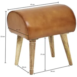Wohnling Hocker WL6.087 braun Leder