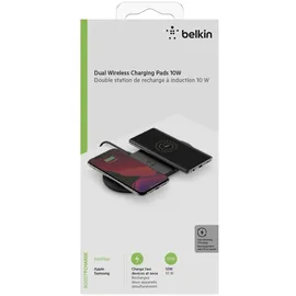 Belkin BoostCharge Dual Wireless Charging Pads schwarz