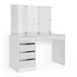 Vicco Schminktisch Sherry Weiß 120 cm mit LED Beleuchtung