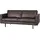 Woood Sofa Leder 3-Sitzer Schwarz