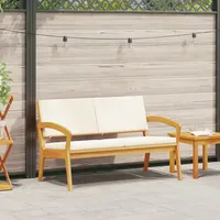 VidaXL Gartenbank mit Kissen 115x70x72 cm aus massivem Akazienholz