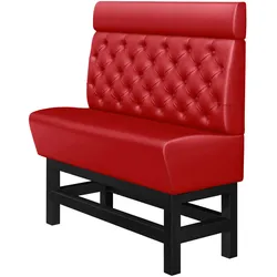 Gastro Hochbank | Rot | B:H 160 x 158 cm | Chesterfield | Leder | Bistro Hochbank, Thekenbank