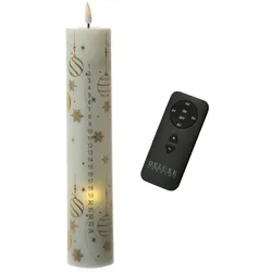 LED Weihnachtskerze mit 24 Zahlen für Advent mit Fernb./Batterie