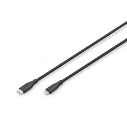 DIGITUS Lightning Silikon Anschlusskabel, USB-A - Lightning 0,5m, schwarz