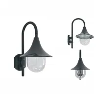 VidaXL Garten-Wandleuchte E27 42 cm Aluminium Dunkelgrün