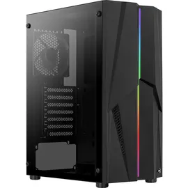 AeroCool Mecha ATX PC-Gehäuse, ARGB Front, Gehärtetes Glas, Lüfter 12cm
