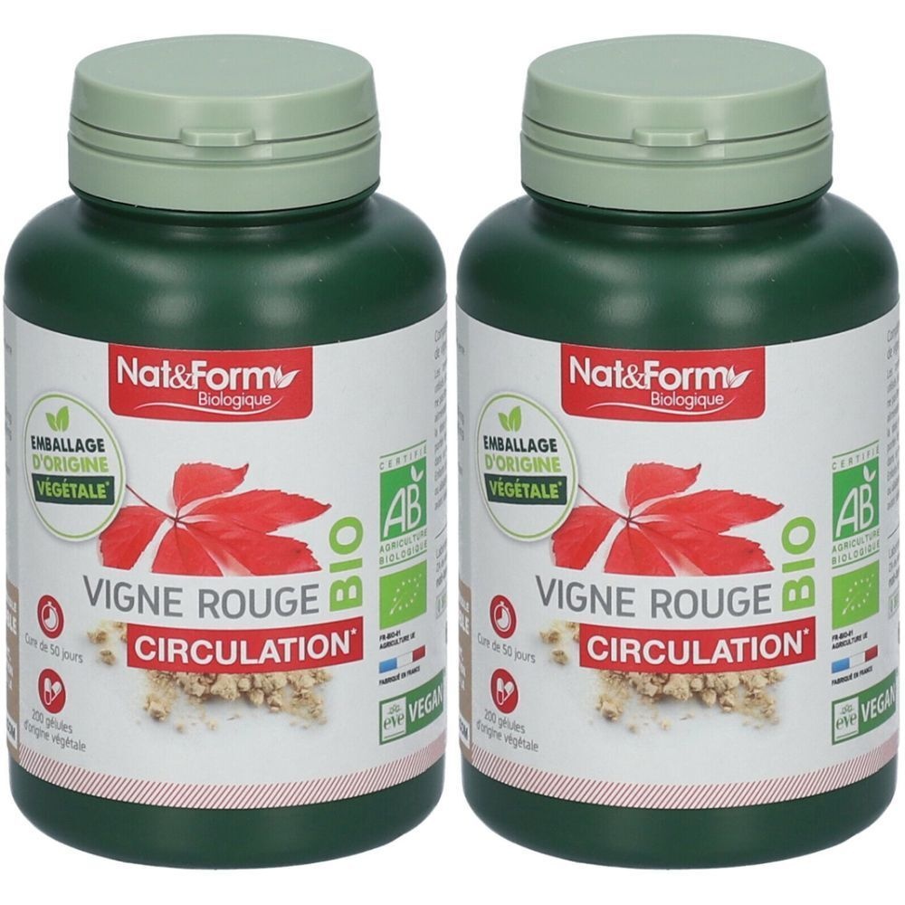 Nat & Form Biologique Vigne rouge 2x200 pc(s) capsule(s)