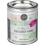 My COLOR Room Shabby Chic Kreidefarbe 750 ml - Wollweiß - Küchenmöbellack und Möbelfarbe ohne Schleifen. Wasserbasiertes Chalk Paint, für Holz & mehr mit hoher Deckkraft u. schnell trocknend