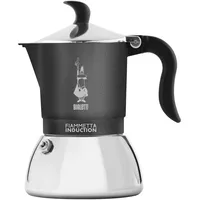 Bialetti Fiammetta Induction Kaffeemaschine, Aluminium, Steel, Grau, 4 Tassen,