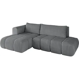 altdecor Ecksofa Cord 2-Sitzer Dunkelgrau