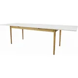Tenzo Svea ausziehbarer Esstisch Holz/Holzwerkstoff 195-275x90x75 cm - 2 Jahre Gewährleistung - mind. 14 Tage Rückgaberecht - Weiß