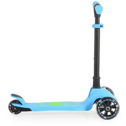 Byox Kinderroller Lamborghini 3 Räder klappbar PU-Räder ABEC-7 LED-Räder Bremse hellblau