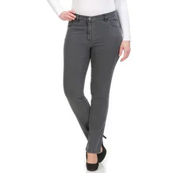 Stretch-Jeans KJBRAND "Betty CS Denim Stretch", Damen, Gr. 44, N-Gr, grau (denim graphit), Denim/Jeans, Obermaterial: 85% Baumwolle, 13% Polyester, 2% Elasthan, unifarben, casual, lang, Jeans, mit Stretch