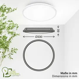 Briloner LED-Panel 1-flg. 33 cm rund weiß