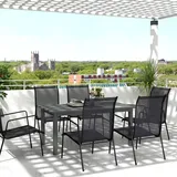 Outsunny Gartentisch 220 x 90 x 73 cm Grau