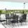 Outsunny Gartentisch 220 x 90 x 73 cm Grau