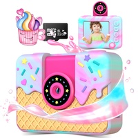 ULEWAY Kinderkamera,Mini Kinder Kamera 20M/1080P 2,0-Zoll-Bildschirm mit 32GB SD-Karte Selfie Digitalkamera Fotoapparat Kinder für 3-12 Jahre Jungen und Mädchen Weihnachten Spielzeug-Eiscreme