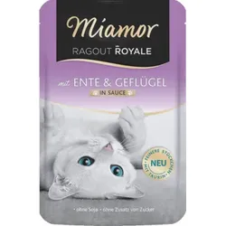 Katzen - Nassfutter MIAMOR Adult Ragout Royale in Sauce Ente & Geflügel, 100 g