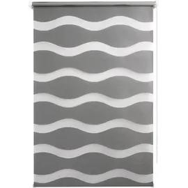 Good Life Doppelrollo WAVE 120 x 150 cm grau