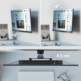 ONKRON Neig- und schwenkbare TV-Halterung für 17-43", max 35 kg, schwarz