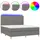 vidaXL Boxspringbett 180 x 200 cm Dunkelgrau
