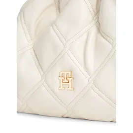 Tommy Hilfiger TH Feminine Mini Crossover Umhängetasche Kunstleder Beige/White