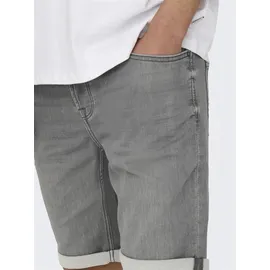 Only & Sons Herren ONSPLY Reg Gr. Jog Pk 8583- DNM Noos Jeansshorts Grey denim),