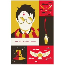 Grupo Erik Poster Harry Potter 100. Jubiläum Kunstdruck - Deko Wohnzimmer oder Deko Schlafzimmer - Deko Zimmer - Größe 61 x 91 - Offizielle Harry Potter Fanartikel