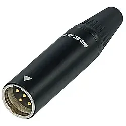 Rean RT4MC-B, XLR, Schwarz, Zink, Gold, 5 A, -30 - 85 °C