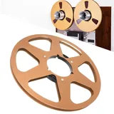 1/4 10,5 Zoll Nab Take Up Reel to Reel Tape, Open Reel AudioTakeup Reel für Studer, Leeres Aluminium Aufnahmeband Reel to Reel Recorder Zubehör für Nab (Gold)