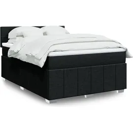 vidaXL Boxspringbett 140 x 200 cm Schwarz