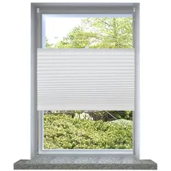 vidaXL Plissee Faltrollo Rollo Plisseerollo 110x100cm Weiß