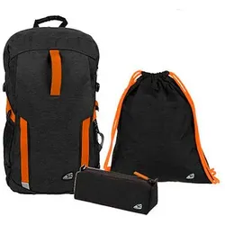 Walker Schulrucksack Kunstfaser schwarz/orange