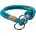 BE NORDIC Zug-Stopp-Halsband Petrol/Hellgrau L XL