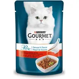 Purina Gourmet Perle Genuss in Sauce Rind 85 g, Katzenfutter, NEU