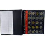 PELLER'S Sammelalbum für 206 verschieden große Münzen: 10 Münzhüllen, Für Münzen bis zu Ø 23mm, Ø 31mm, Ø 40mm. Münzalbum M. (Modell M)