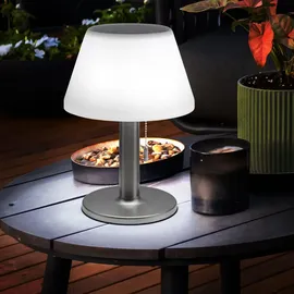 Expo Börse 2er Set LED Solar Tischleuchte, Kunststoff, weiß, Höhe 28 cm