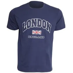 Herren London England Print 100% Baumwolle Kurzarm Casual T-Shirt/Top