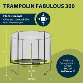 Hudora Fabulous 300V inkl. Sicherheitsnetz grün