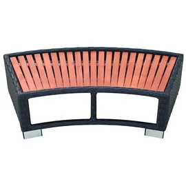 vidaXL Spa-Einstiegsstufe Poly Rattan Schwarz 92×45×25 cm