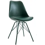 riess-ambiente Polsterstuhl SCANDINAVIA MEISTERSTÜCK dunkelgrün (Einzelartikel, 1 St), Esszimmer · Kunstleder · Metall · Retro grün
