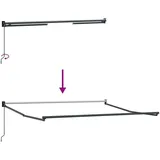vidaXL Einziehbare Markise 4,5 x 3 m schwarz