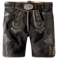 Stockerpoint Trachtenlederhose Bertl Herren (1-tlg) Trachtenlederhose, Trachtenhose, Bayerische Lederhose, Oktoberfest schwarz 52