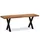 KADIMA DESIGN Schuhbank 120 x 40 x 45,5 cm Akazie Massivholz / Metall beige