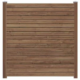 Delta Sichtschutzzaun 180 x 194 cm Braun Kiefer