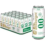 Bitburger 0,0% Herb Pils Alkoholfrei - Dosen-Bier (24x 0,5l) - Hopfenbetonter Pilsgenuss - Nach Deutschem Reinheitsgebot Gebraut