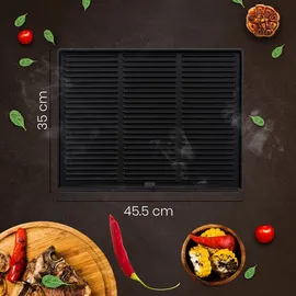 CLP Grillplatte 45,5 x 35 cm Gusseisen anthrazit
