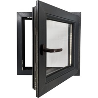 ECOPROF Kellerfenster | Langlebiges Kunststoff-Fenster | Maße 60x60 cm (600x600 mm) | Dreh-Kipp Fenster DIN Rechts | Farbe: Anthrazit (beidenseitig) | 70mm Profil