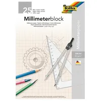 Folia Millimeterpapier A4 25 Blatt 80 g/qm